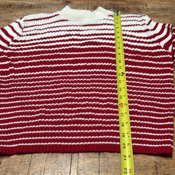 Stefano Basics Vintage Crew Neck Sweater Women  Red/white Large (6) - Picture 5 of 5